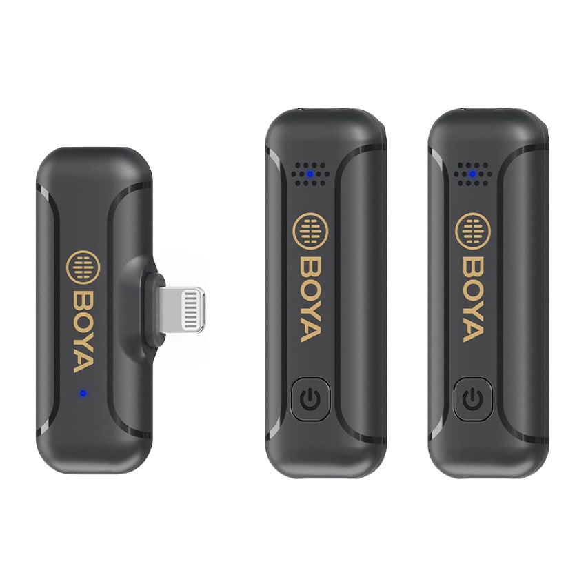 Boya By-WM3T2-D2 Digital True-Wireless Microphone System with Lightning Connector for iOS Mobile Dev
