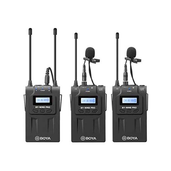Boya UHF Dual-Channel Wireless Microphone System