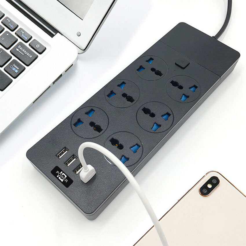 Eldo Pro Power Strip 6 way USB x 4 SP-6W-2MU2A 2 Meter