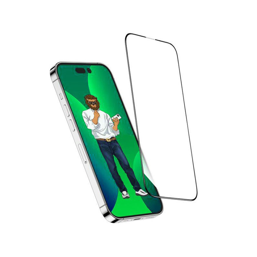 Green 9H Steve Glass Strong Full Screen Protector for iPhone 13 Pro Max/14 Plus ( 6.7" ) - Clear