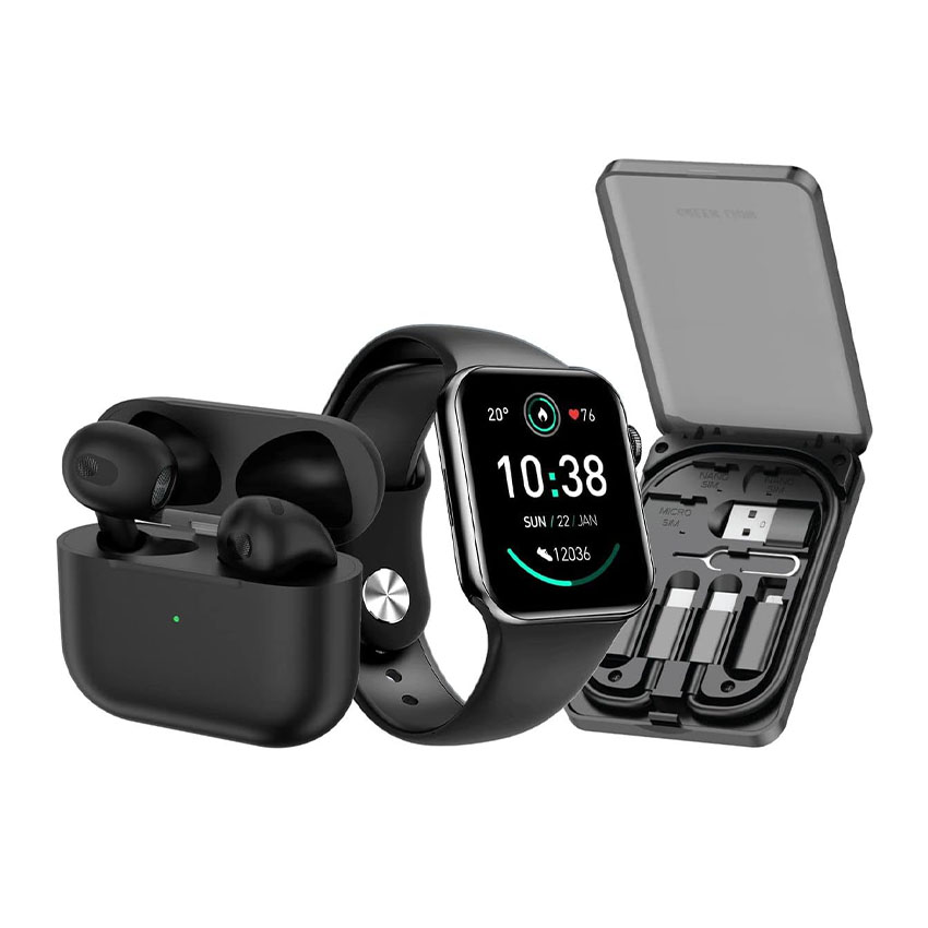 Green Lion 3 in 1 Ultimate Combo (Smart Watch/Earbud/Multi Travel Box)