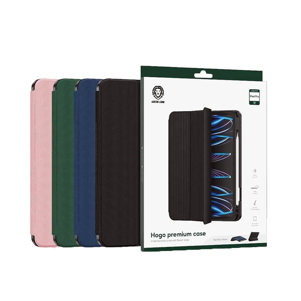 Green Lion Hogo Premium Case with Pencil Holder for Ipad 12