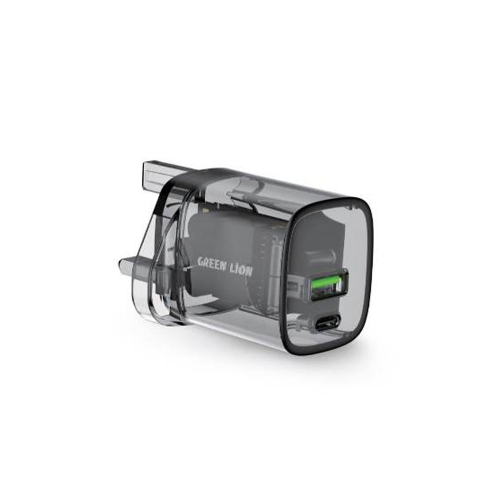 Green Lion PD 33W Transparent Wall Charger - Black