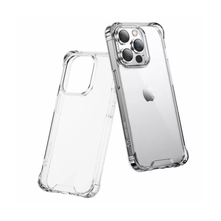 Green Rocky Series 360° Anti-Shock Case for iPhone 14 Pro (6.1" ) - Clear