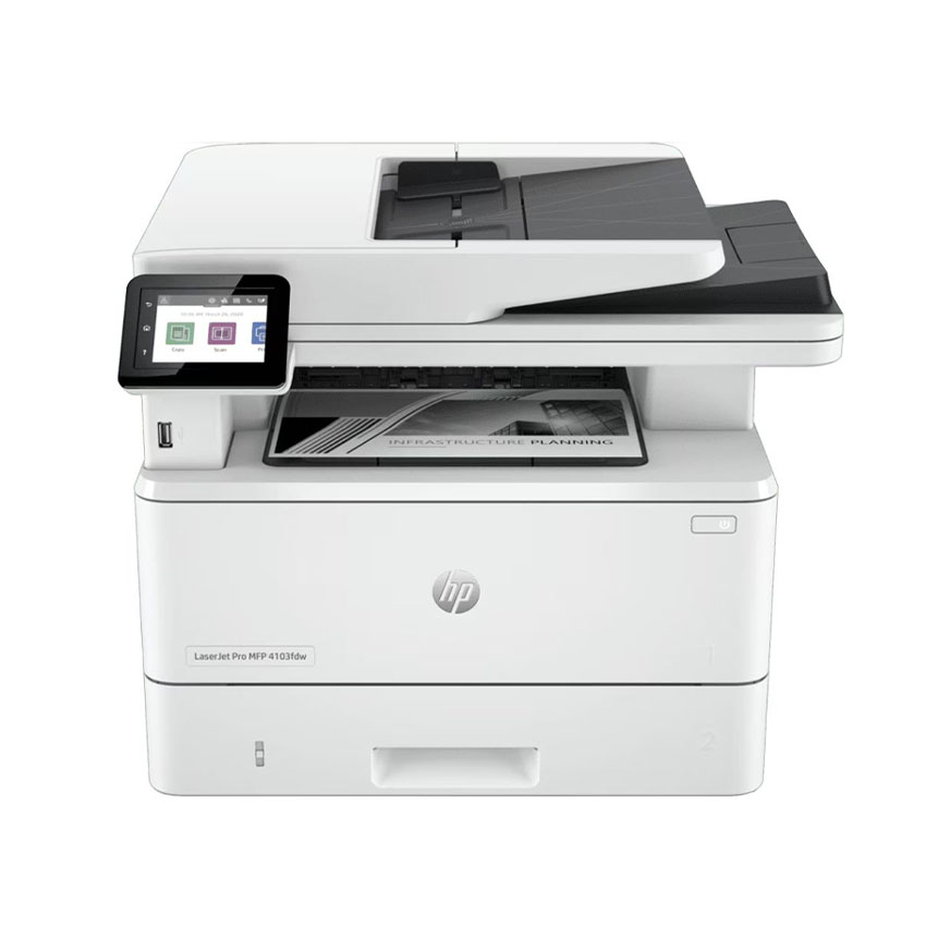 HP LaserJet M4103FDW Print, Scan, Copy, Duplex/Wireless/40PPM Black Printer