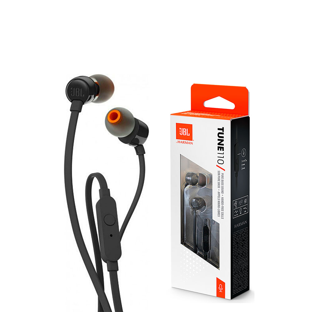 JBL T110 Wired In Ear Headphone - Black