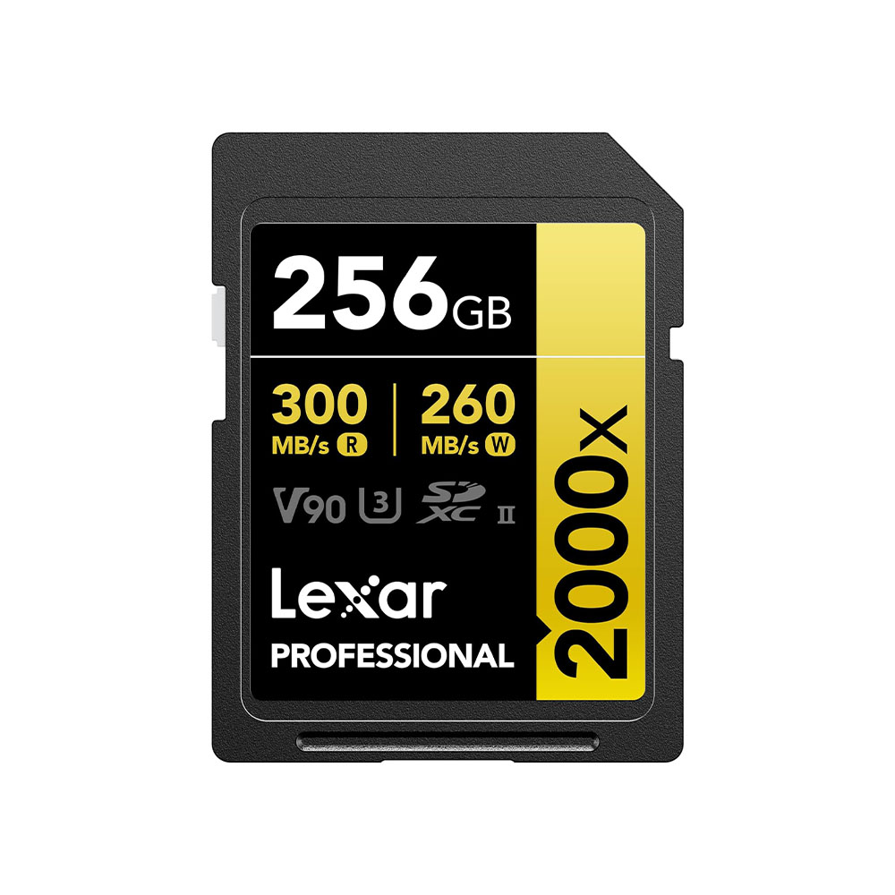Lexar Professional 256GB 2000X SDHC UHS-II Cards Up To 300MB/s Read 260MB/s Write C10 V90 U3