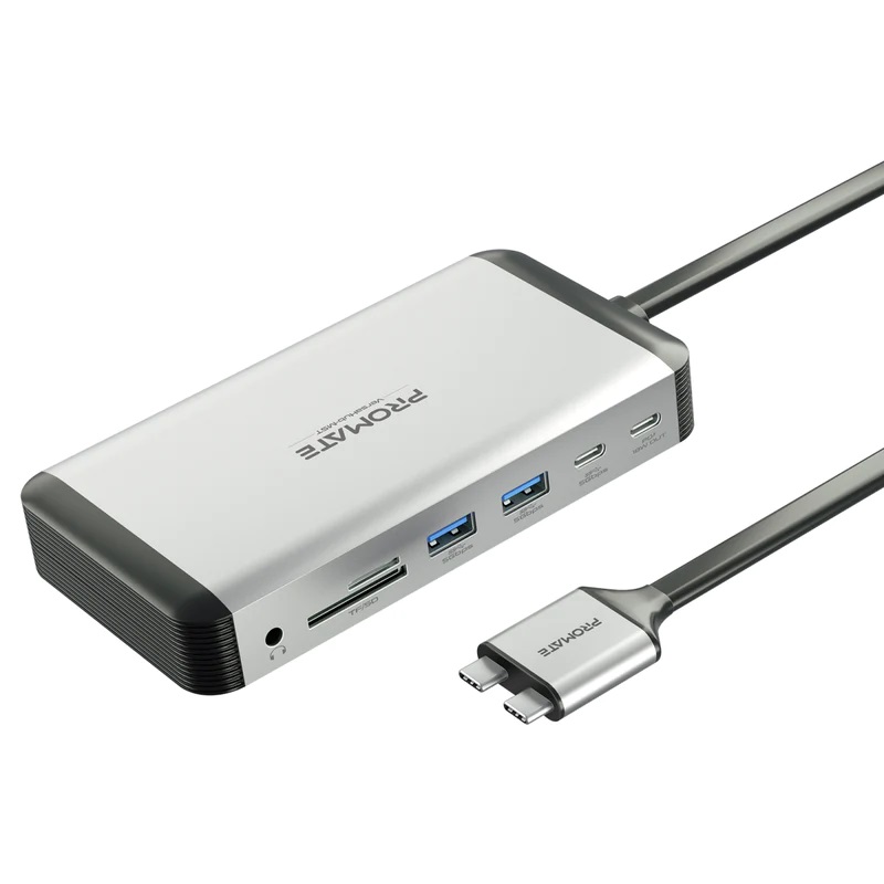 Promate 12-in-1 MST USB-C Hub with 100W Power Delivery