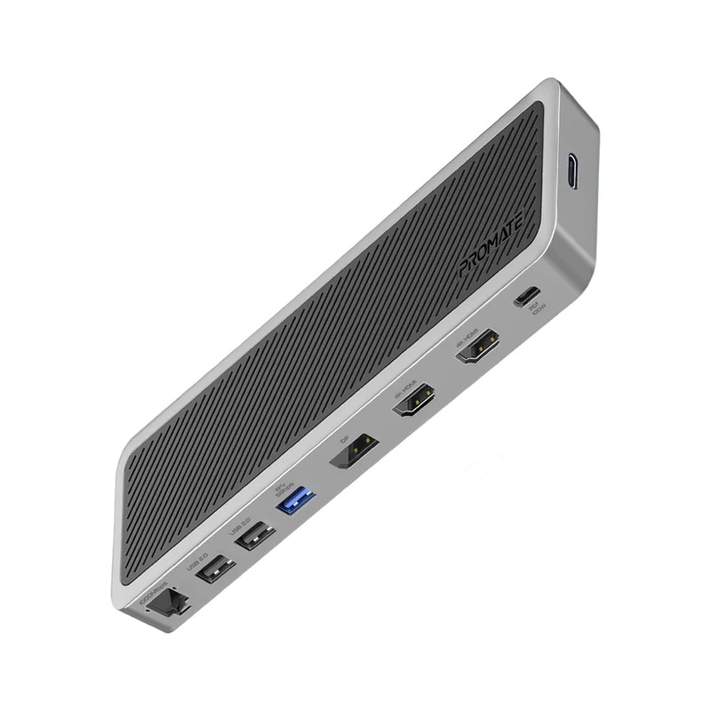 Promate 12-in-1 USB-C Hub with 2xHDMI , Display Port, 3 USB