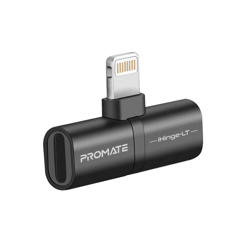 Promate 2 in 1 Audio & Charging Adaptor with Lightning Connector