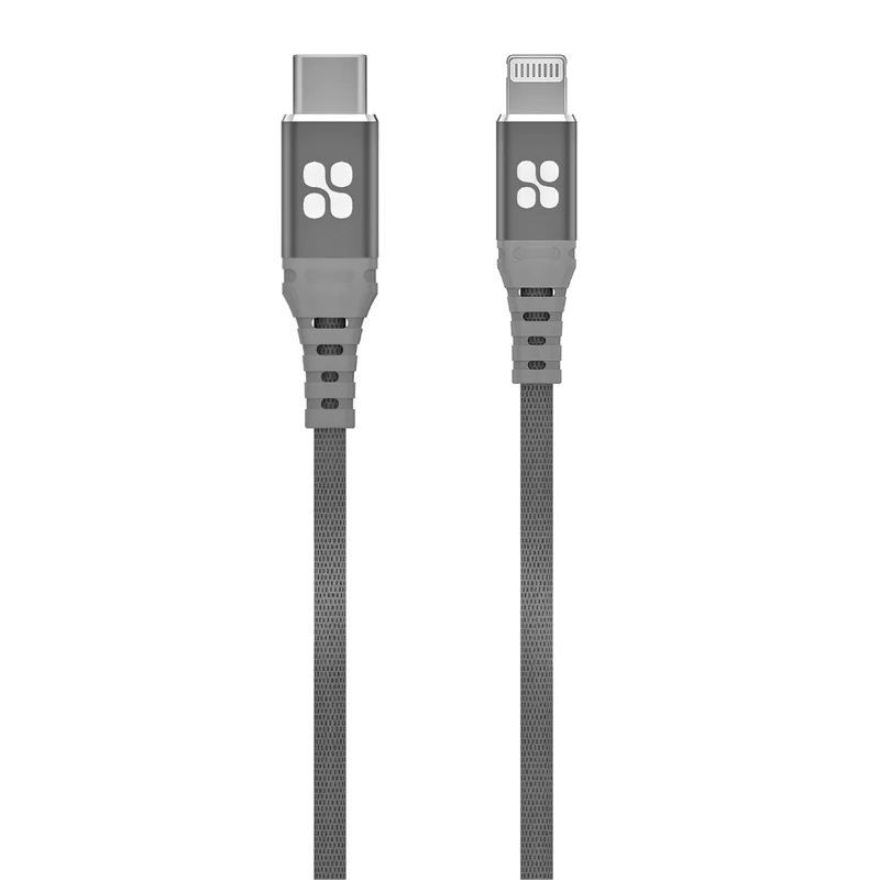 Promate 2-Meter Powercord-200 Nylon Braided Lightning Cable