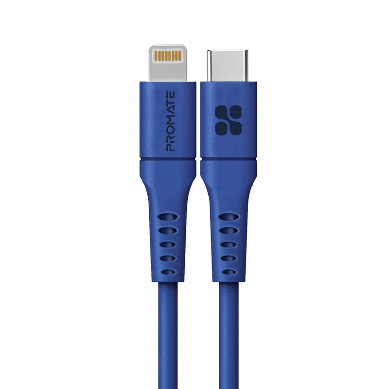 Promate 20W USB-C to Lightning Data & Charge Cable, 1.2m Length