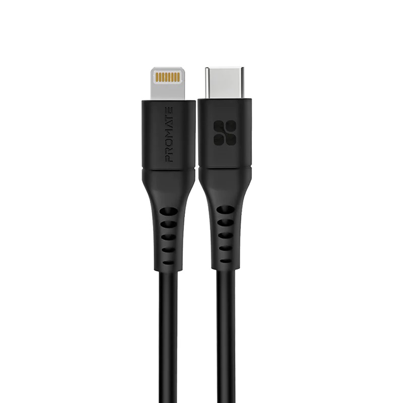 Promate 20W USB-C to Lightning Data & Charge Cable, 2m Length