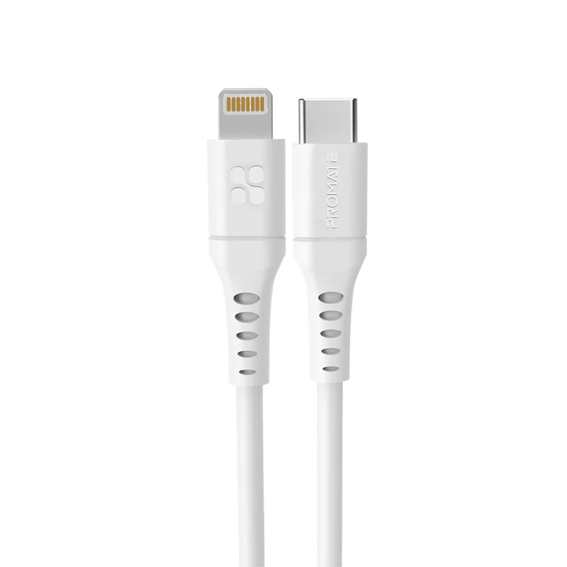 Promate 20W USB-C to Lightning Data & Charge Cable, 3m Length