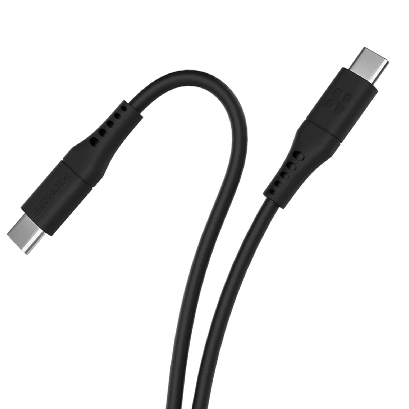 Promate 60W USB-C to USB-C Data and Charge Flexible Silicon Cable