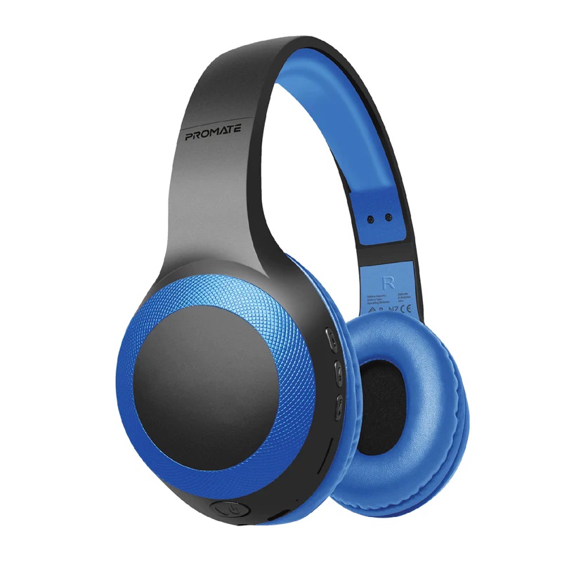 Promate Bluetooth V5.0 Lightweight Over Ear Headset with Microphone