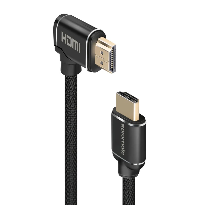 Promate High Definition Right Angle 4K HDMI Audio Video Cable
