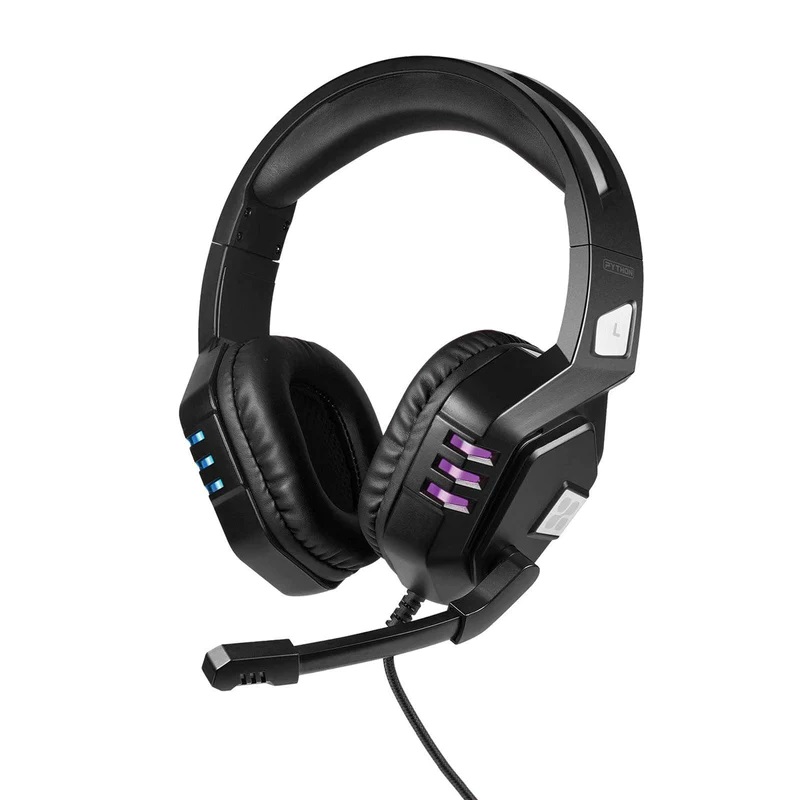 Promate Wired Over-Ear Gaming Headset with Microphone, Braided Cable, Led Light