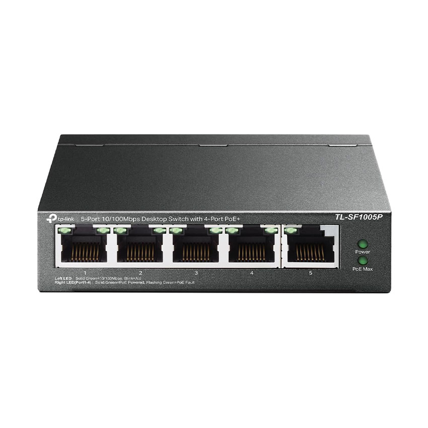 TP-Link TL-SF1005P - 5 Port 10/100 Mbps Desktop Switch with 4-Port PoE
